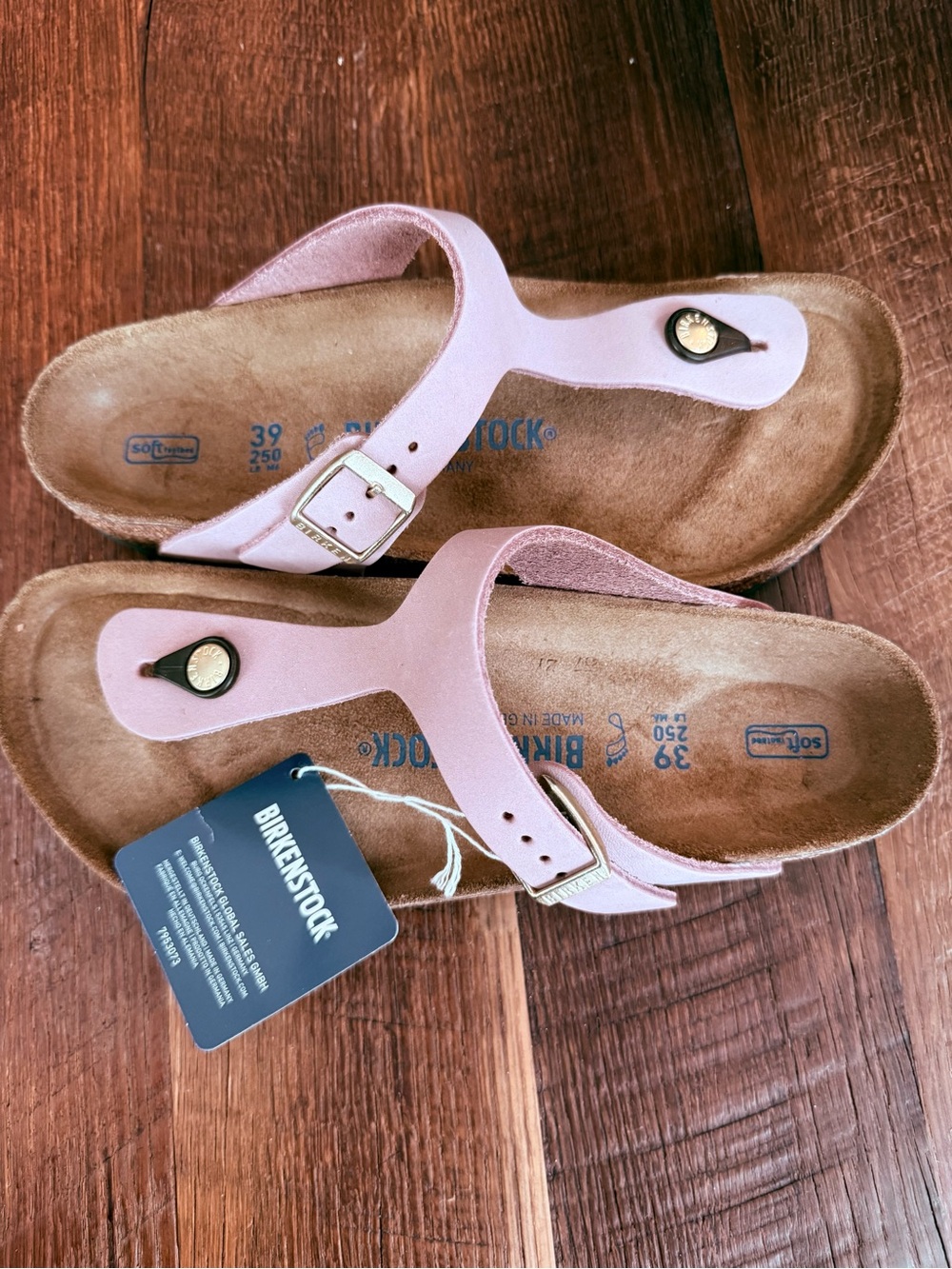 NIB Birkenstock Gizeh BS Thong Sandals In Color Old Rose Sz 39/9 regular